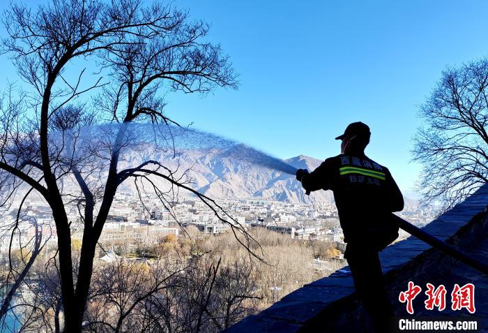 12月6日，布達(dá)拉宮消防救援大隊(duì)在布達(dá)拉宮山體林草區(qū)域開展?jié)窕ぷ??！㈣?攝