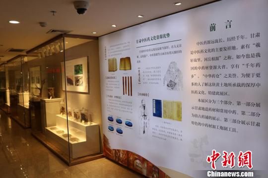 圖為甘肅中醫(yī)藥大學附屬醫(yī)院甘肅省道地藥材展區(qū)。甘肅中醫(yī)藥大學附屬醫(yī)院供圖